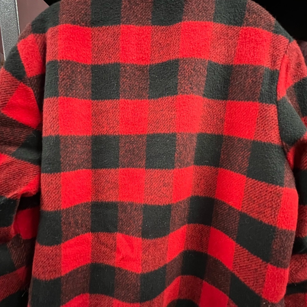 Canyon Guide Red and Black Plaid Men's Heavy Lined Jacket Sz L - Picture 2 of 11